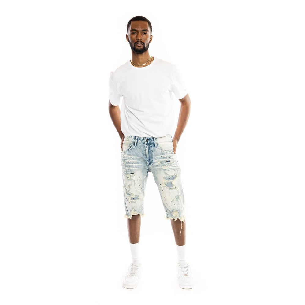 Smoke Rise Ripoff Semi Basic Jean Shorts - Brighton Blue