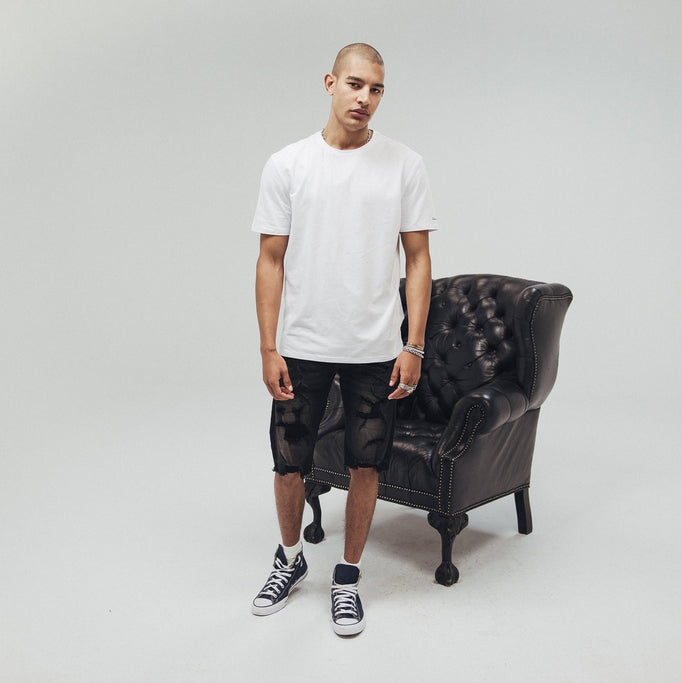 Ripoff Semi Basic Denim Short Dusty Black - Smoke Rise