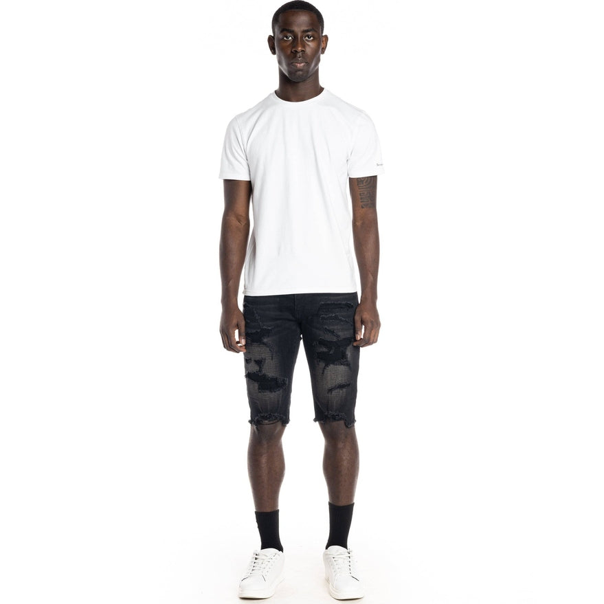 Smoke Rise Ripoff Semi Basic Jean Shorts - Dusty Black