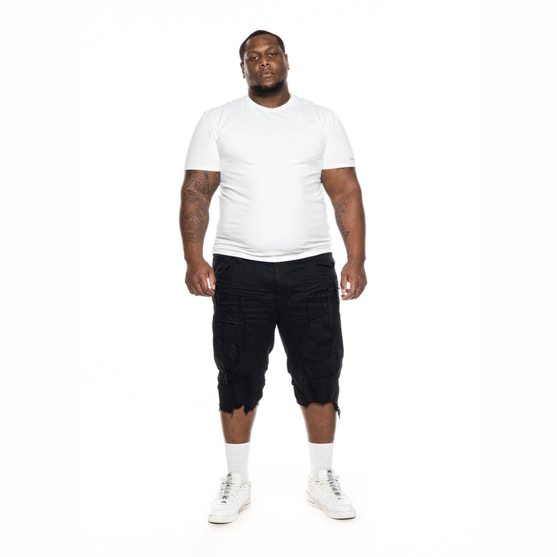 Ripoff Semi Basic Denim Short Dusty Black - Smoke Rise