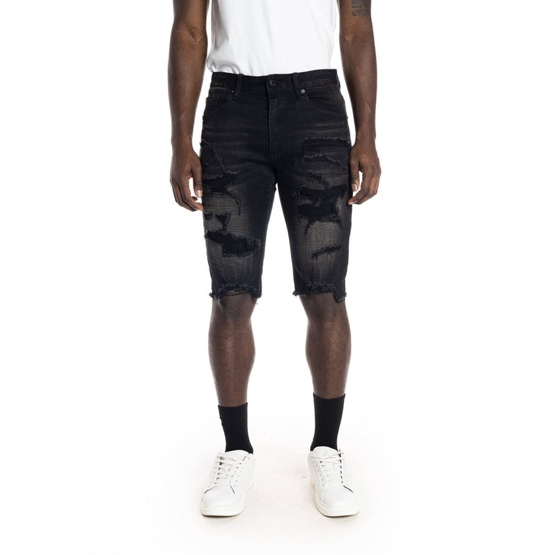 Ripoff Semi Basic Denim Short Dusty Black - Smoke Rise