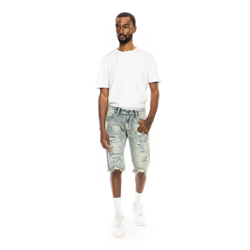 Ripoff Semi Basic Denim Short Hyster Blue - Smoke Rise