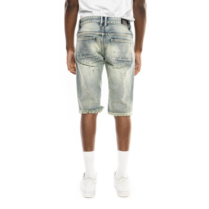 Ripoff Semi Basic Denim Short Hyster Blue - Smoke Rise
