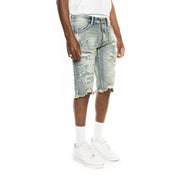 Smoke Rise Ripoff Semi Basic Jean Shorts - Hyster Blue