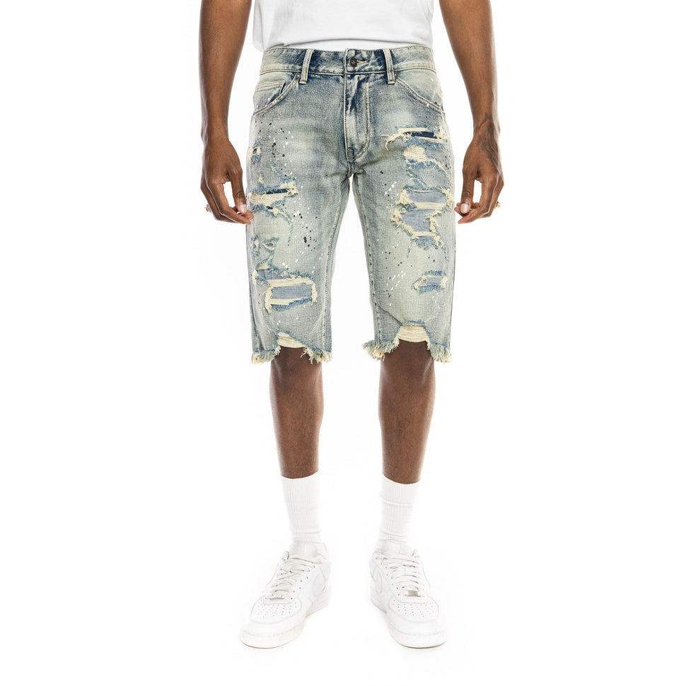 Smoke Rise Ripoff Semi Basic Jean Shorts - Hyster Blue