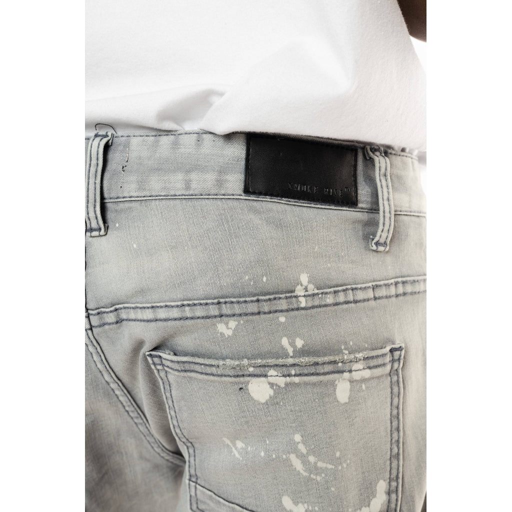 Smoke Rise Ripoff Semi Basic Jean Shorts - Light Grey