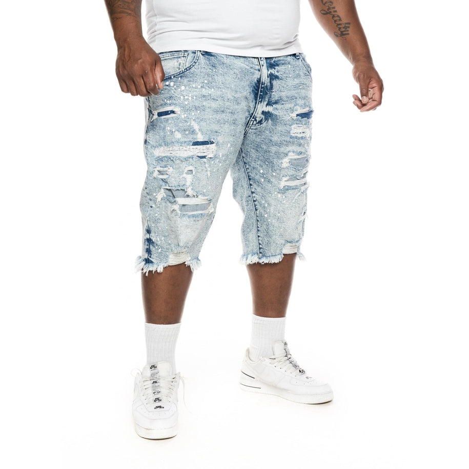 Smoke Rise Ripoff Semi Basic Jean Shorts - Mizu Blue