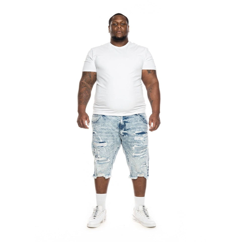 Smoke Rise Ripoff Semi Basic Jean Shorts - Mizu Blue