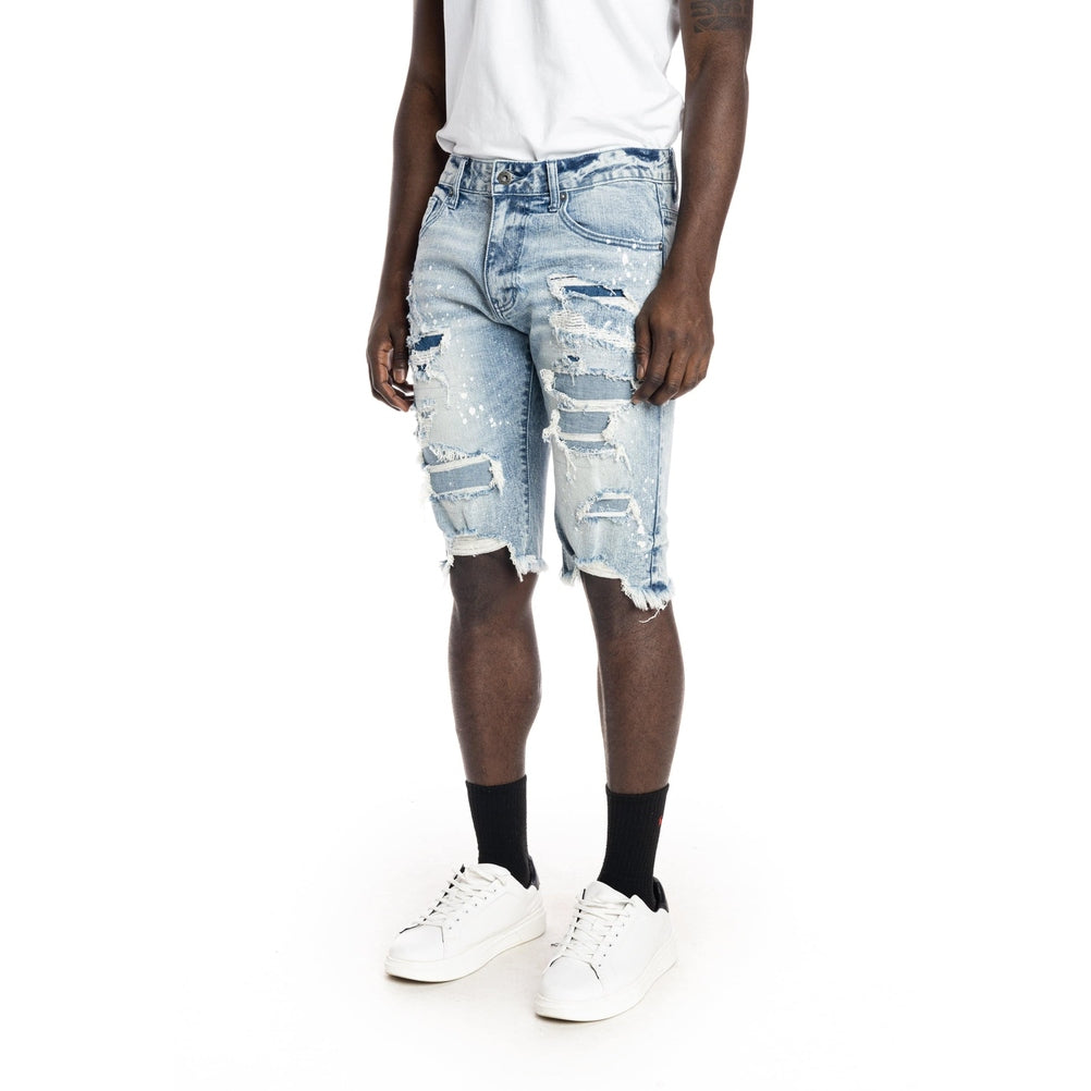 Smoke Rise Ripoff Semi Basic Jean Shorts - Mizu Blue