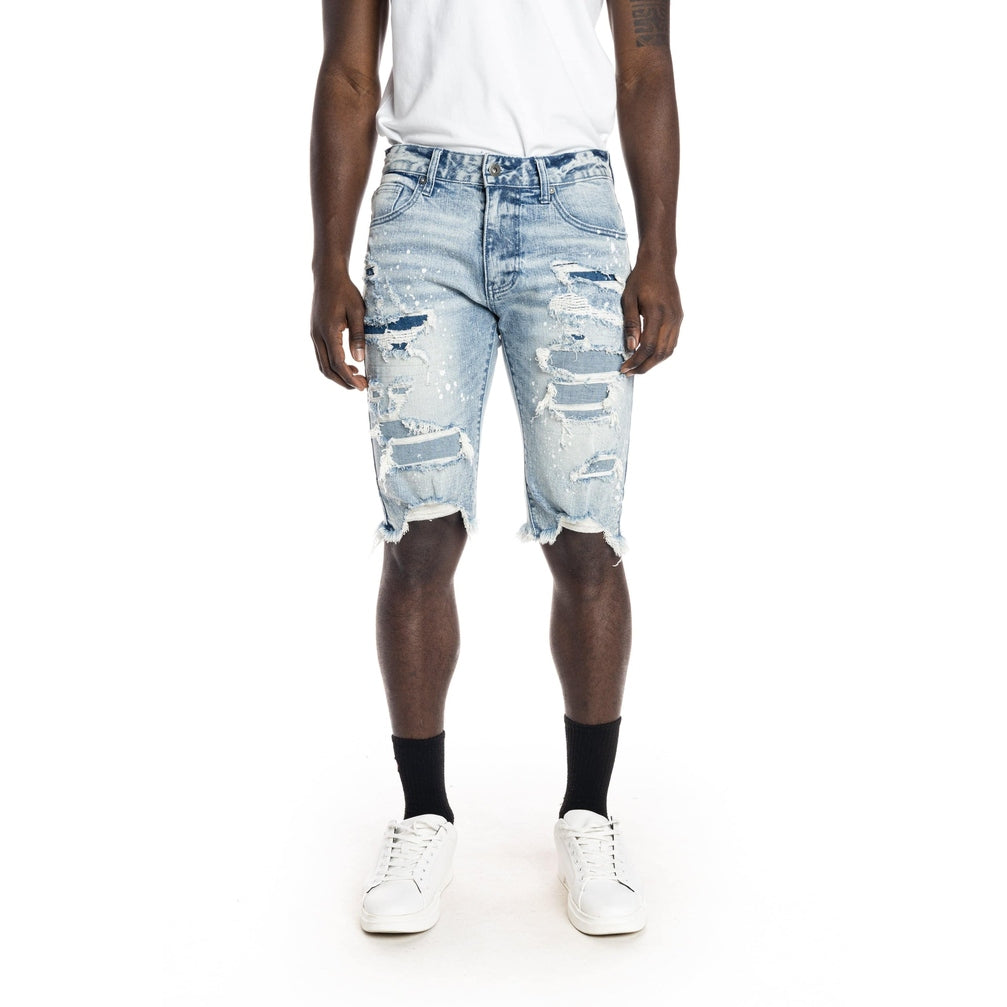 Smoke Rise Ripoff Semi Basic Jean Shorts - Mizu Blue