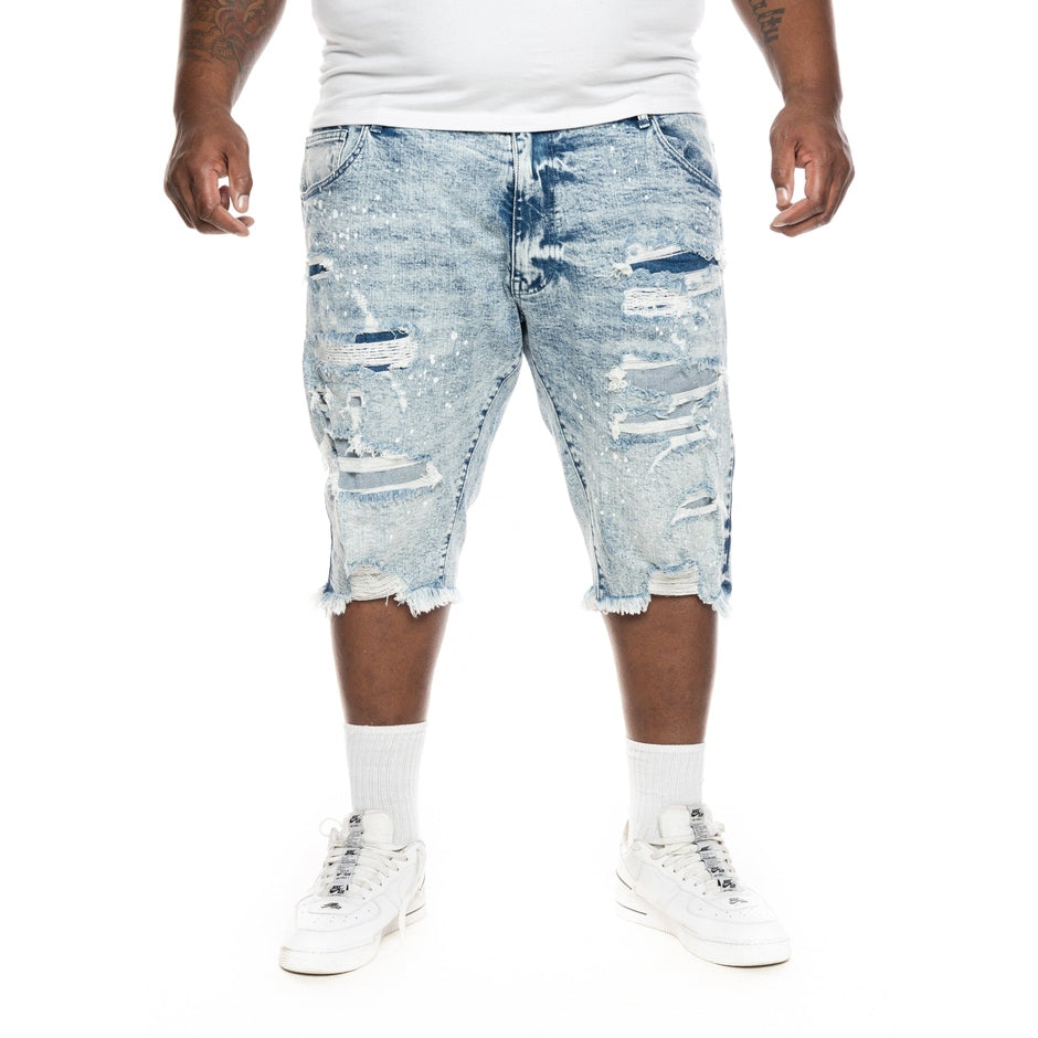 Smoke Rise Ripoff Semi Basic Jean Shorts - Mizu Blue