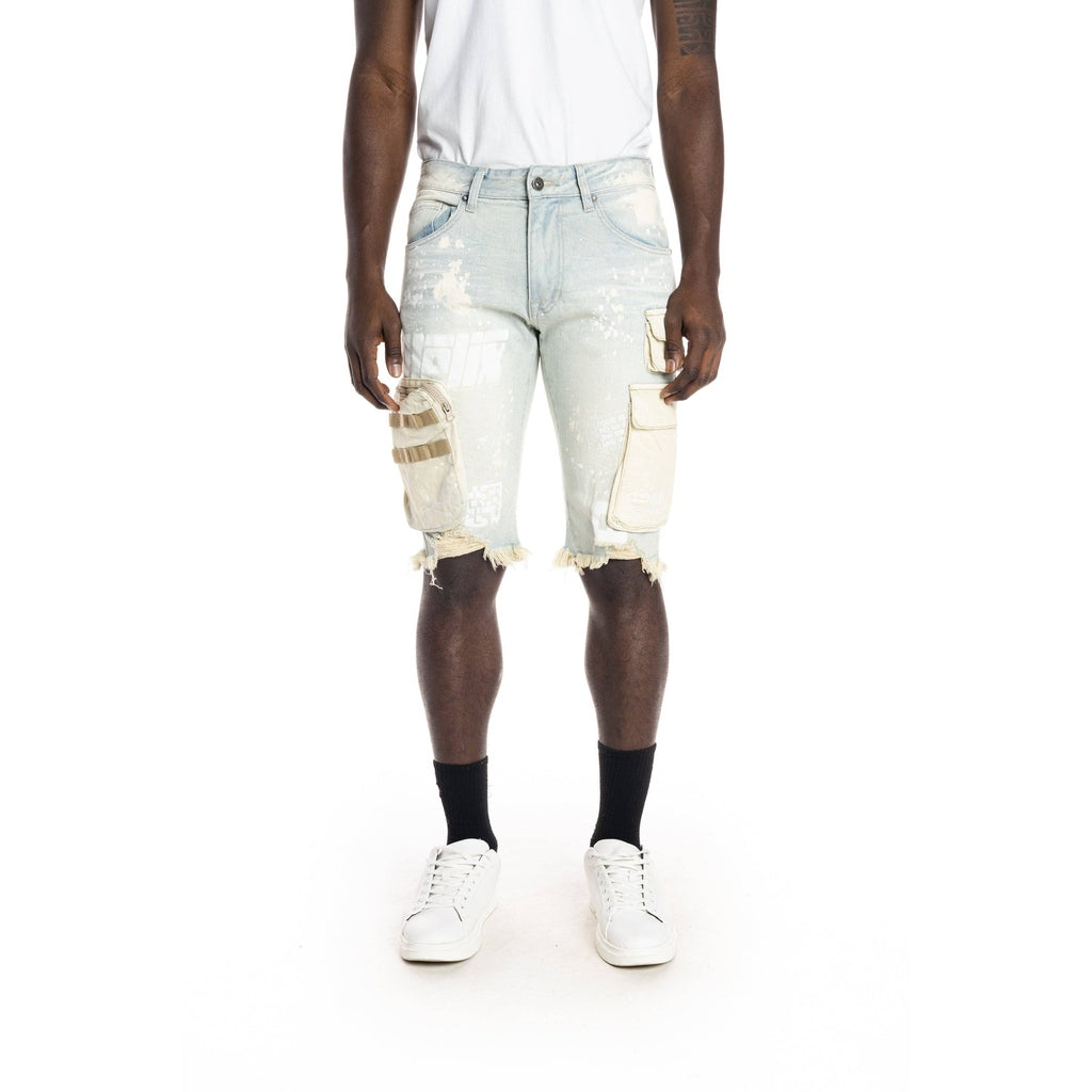 Smoke Rise Utility Fashion Jean Shorts - Norwich Blue