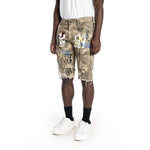 Printed Fashion Twill  Cargo Short Neutral Camo - Smoke Rise