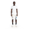 Colorblock Denim Short Ecru - Smoke Rise