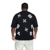 Smoke Rise Big and Tall Big and Tall Monogram Fashion Tee - Black