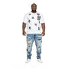 Big and Tall Monogram Fashion Tee - Smoke Rise