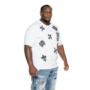 Smoke Rise Big and Tall Big and Tall Monogram Fashion Tee - White