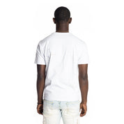 Smoke Rise Patchwork Pocket Fashion Tee - White