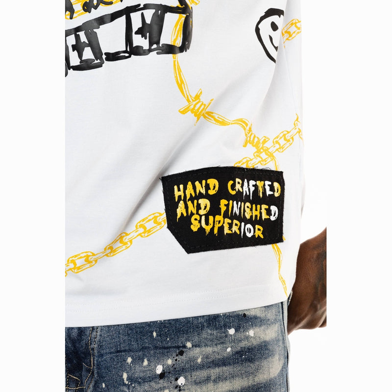 Big and Tall Mixed Media Fashion Tee - Smoke Rise