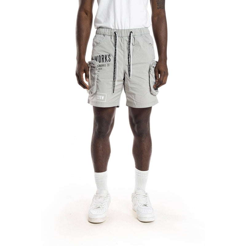 Printed Utility Fashion Shorts Light Grey - Smoke Rise