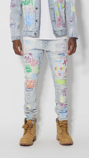 Multi Color Fashion Jeans