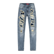 Smoke Rise RED Heavy Ripoff Semi Basic Denim Pants - Vegas Blue
