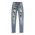 HEAVY RIP&REPAIR SEMI BASIC DENIM PANT VEGAS BLUE - Smoke Rise