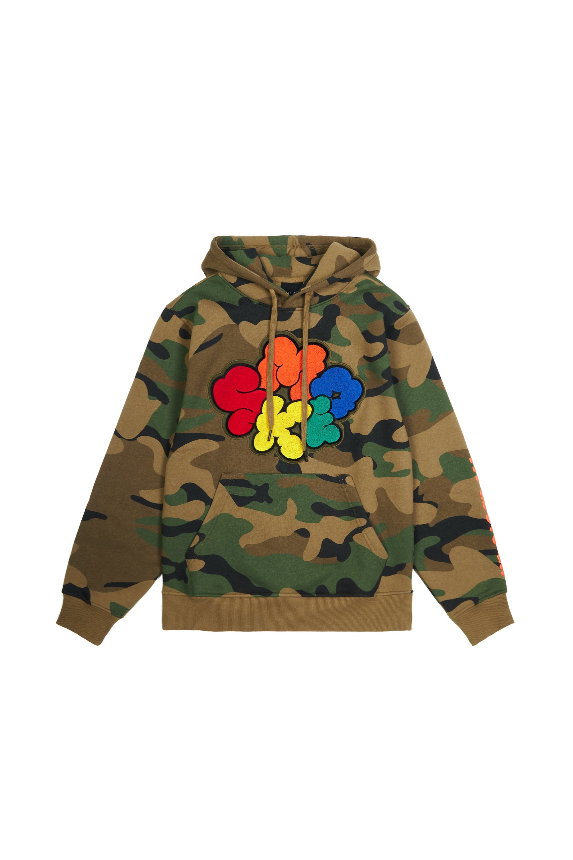 Graphic Pullover Fleece Hoodie - Wood Camo