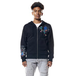 Graphic Zip Up Fleece Hoodie