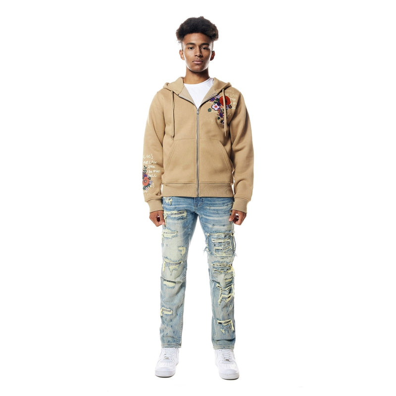 Graphic Zip Up Fleece Hoodie