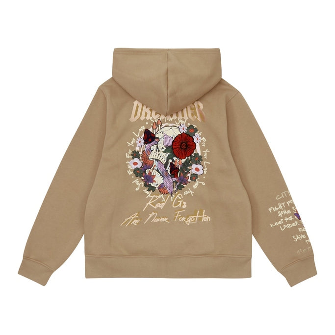 Graphic Zip Up Fleece Hoodie