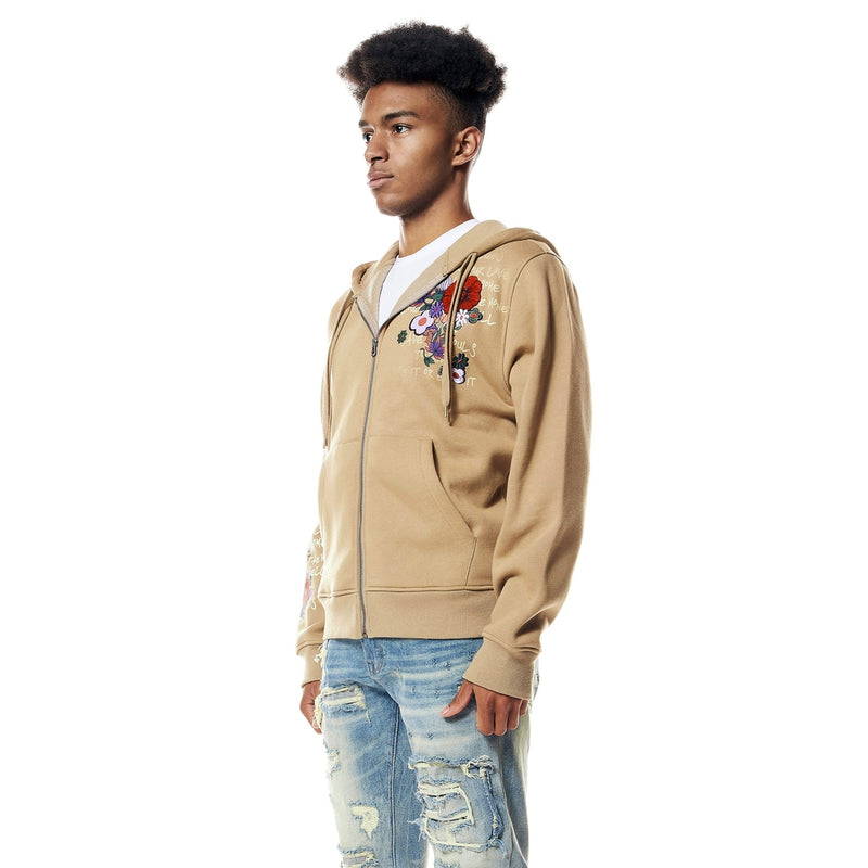 Graphic Zip Up Fleece Hoodie