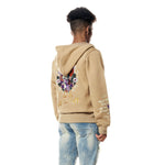 Graphic Zip Up Fleece Hoodie