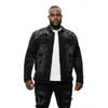 Big And Tall Overspray Utility Denim Jacket - Smoke Rise