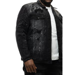 Big And Tall Overspray Utility Denim Jacket - Smoke Rise