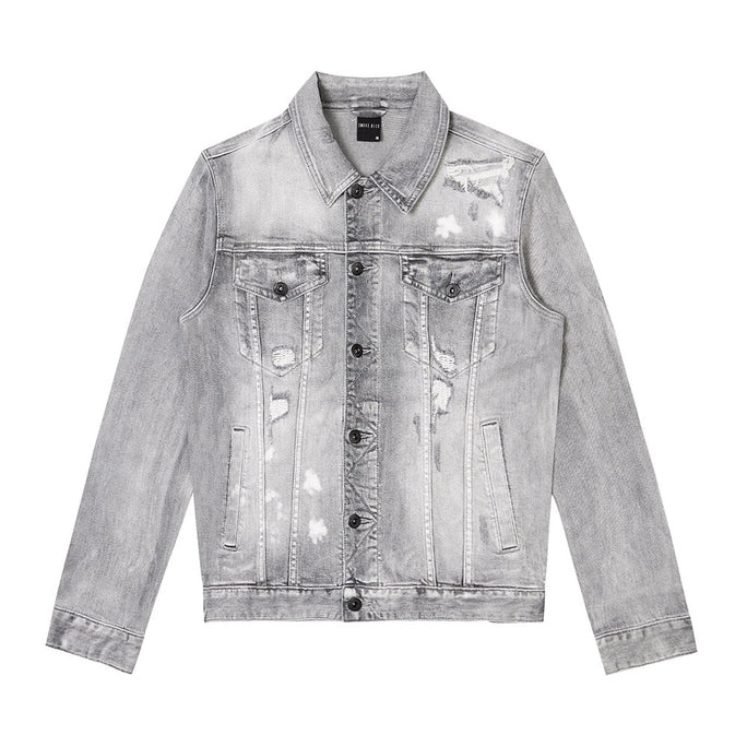 Distressed Rip & Repair Denim Jacket