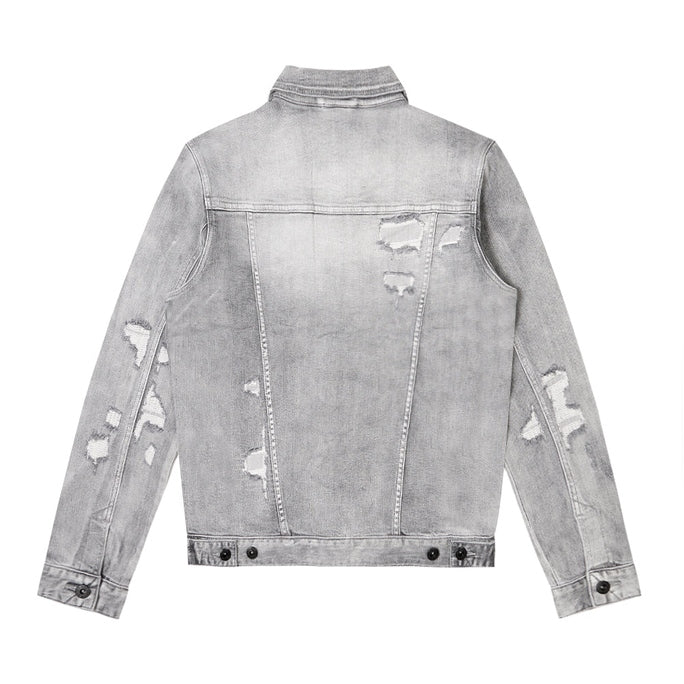 Distressed Rip & Repair Denim Jacket
