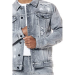 Distressed Rip & Repair Denim Jacket