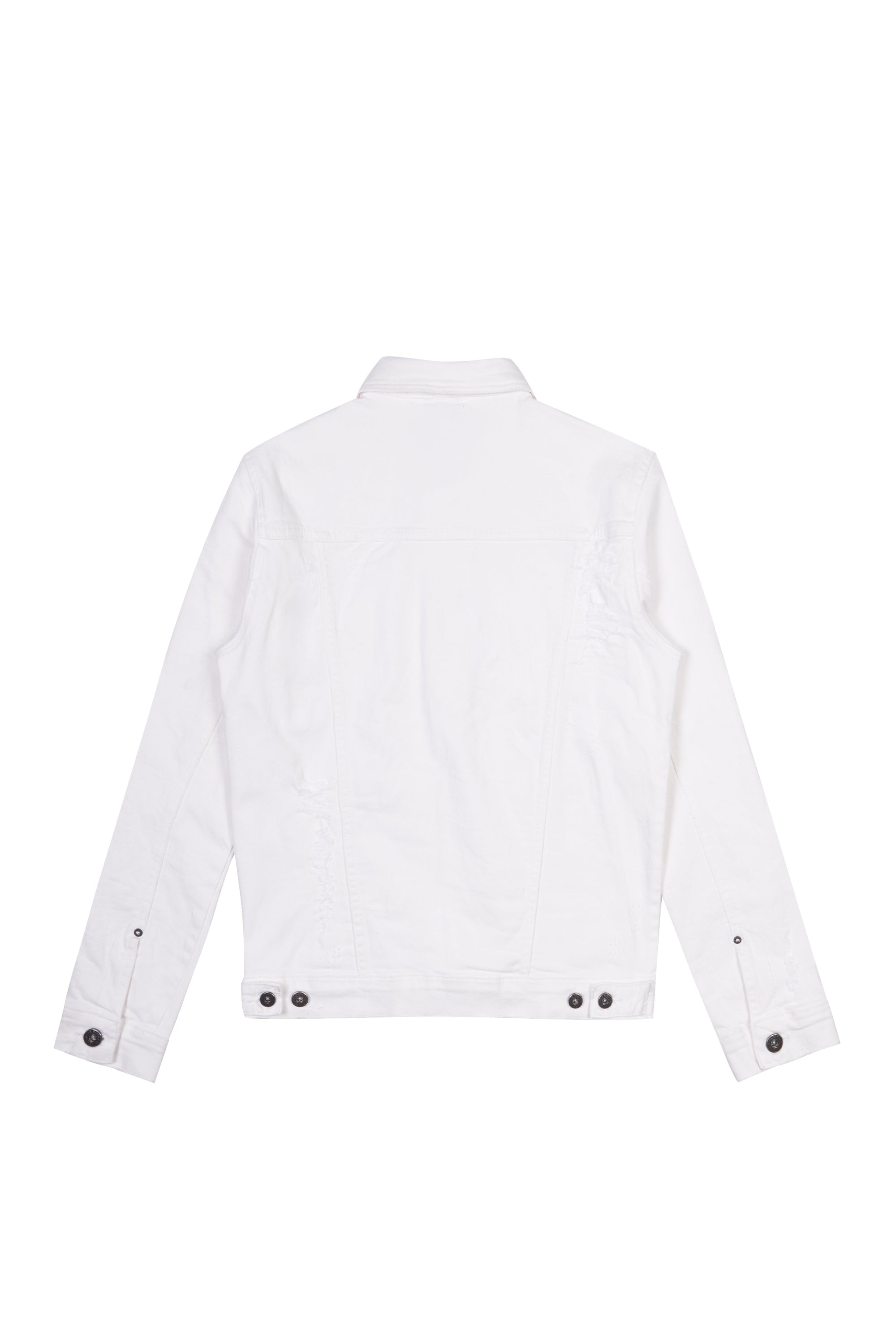 Distressed Rip & Repair Denim Jacket - White