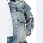 Distressed Rip & Repair Denim Jacket