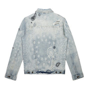 Smoke Rise Paisley Jean Jacket - Sherman Blue