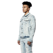 Smoke Rise Paisley Jean Jacket - Sherman Blue