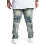 Big and Tall Heavy Rip & Repair Fashion Jeans Heritage Blue - Smoke Rise