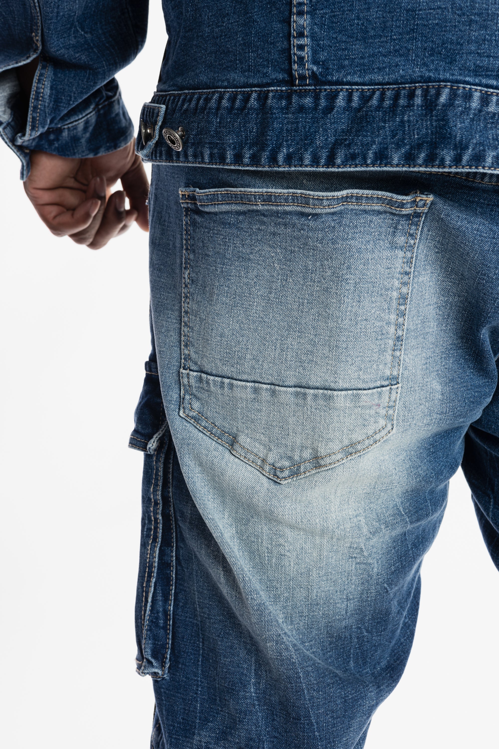 Big and Tall Utility Fashion Jeans - Bristol Blue - Smoke Rise