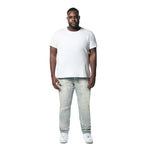 Big and Tall - Rip & Repaired Lightning Washed Denim Jeans