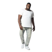 Smoke Rise Big and Tall Big and Tall - Rip & Repaired Lightning Washed Denim Jeans - Industrial Blue