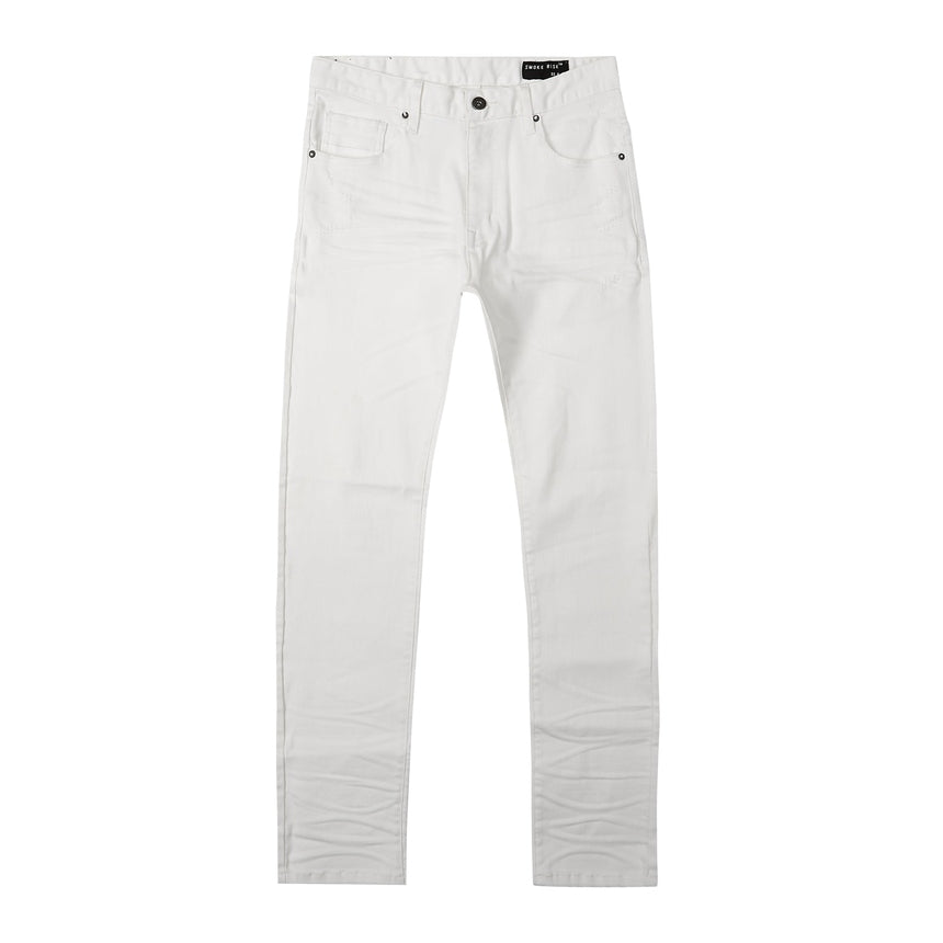 Smoke Rise Essential Slim Denim Jeans - White