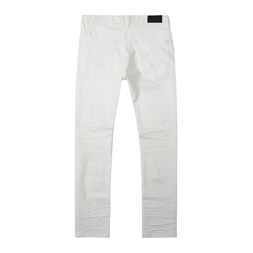 Smoke Rise Essential Slim Denim Jeans - White