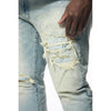 Big & Tall - Distressed Rip & Repair Slim Tapered Denim Jeans