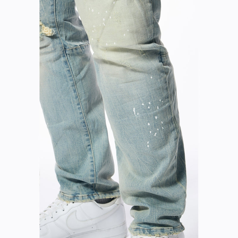 Big & Tall - Distressed Rip & Repair Slim Tapered Denim Jeans
